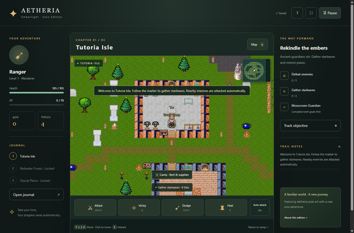 Aetheria English solo edition on Tutoria Isle